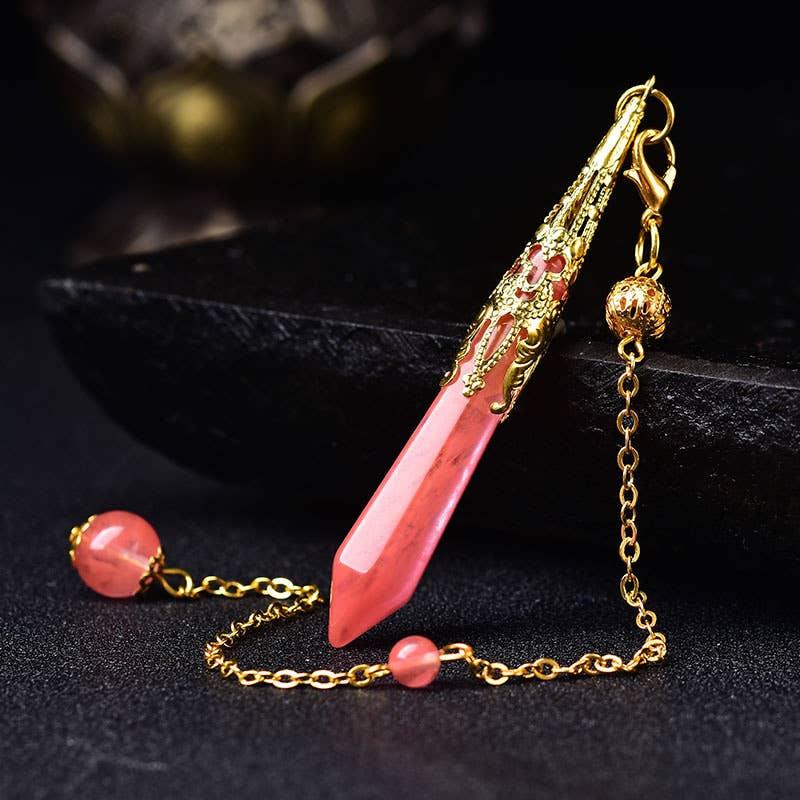 Gemcohub – Großhandel Spiritueller Stein/Kristall – Buntes Pendel aus natürlichem Kristallstein in Hexagon-Form10