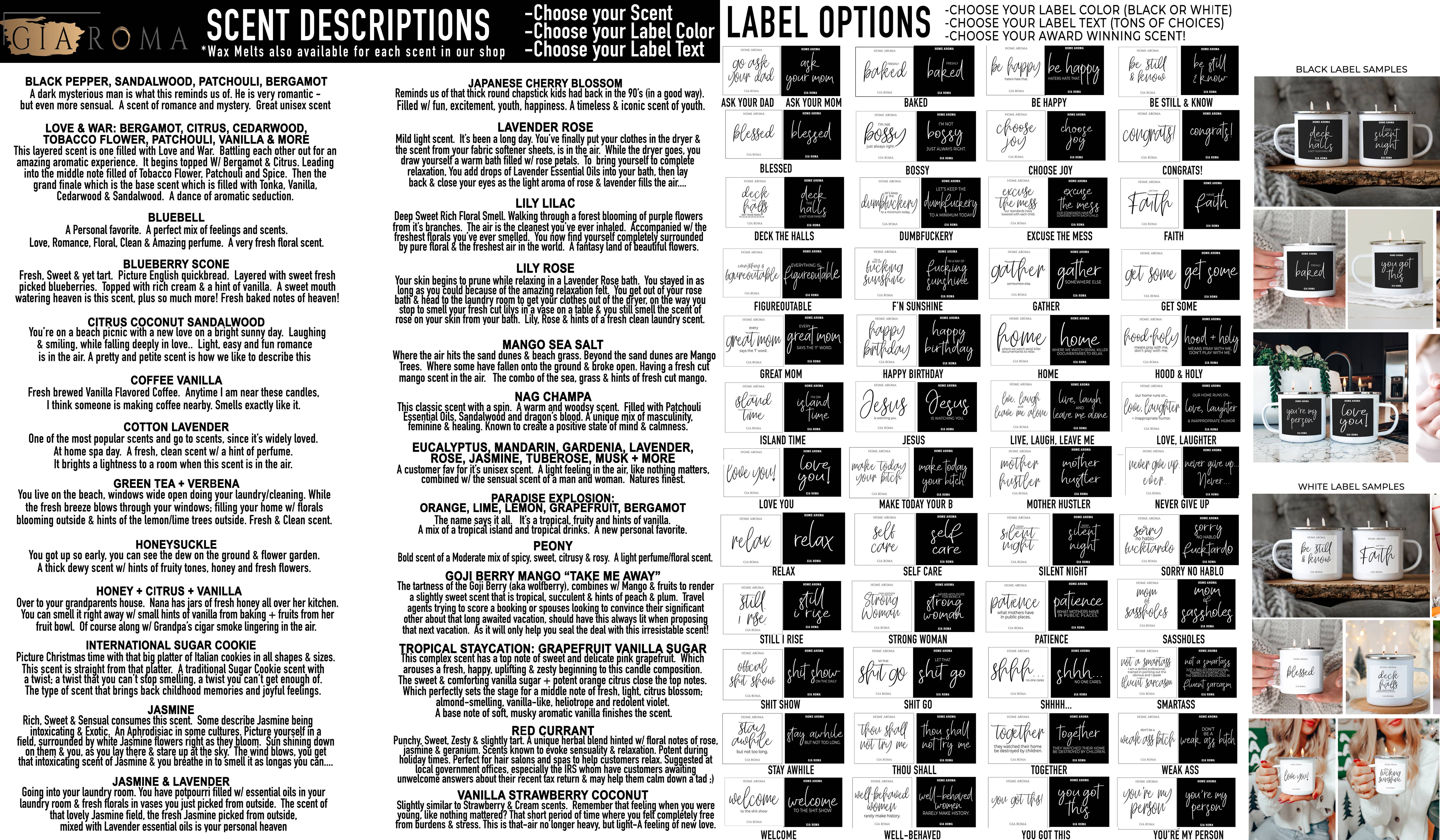 Gia Roma - Wholesale Jar/filled candle - Soy Candles 16oz, Unique Modern Candles, Great Gifts for Her2