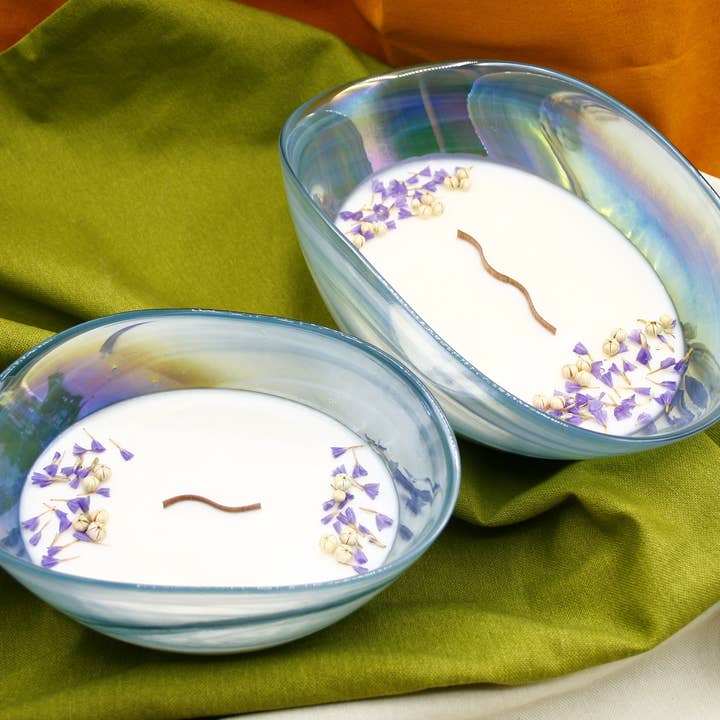 Andrea Champagne rose scented candle for wholesale by cereria pinsart