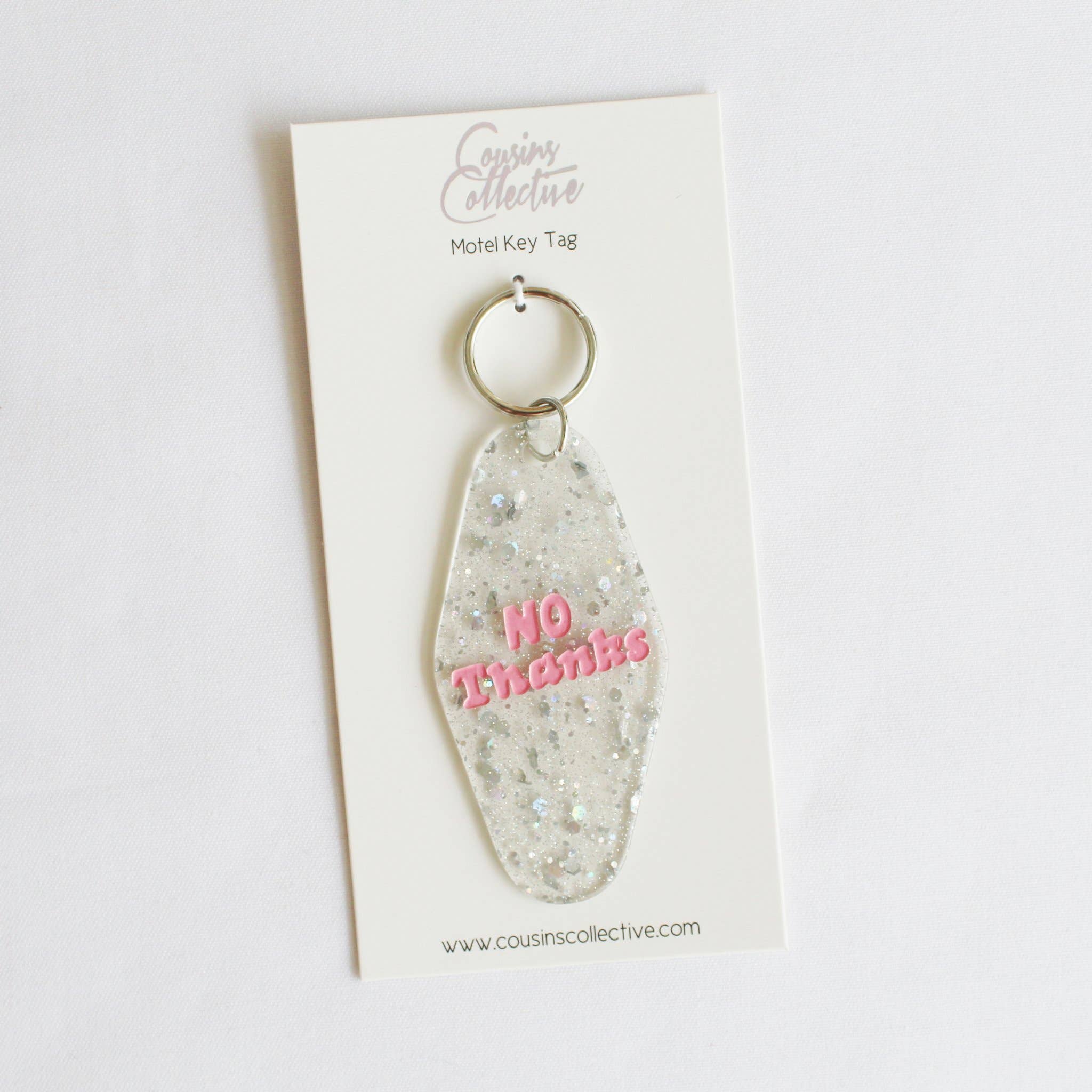 Cousins Collective – wholesale Keychain – Women's – No Thanks Motel Keytag Keychain1