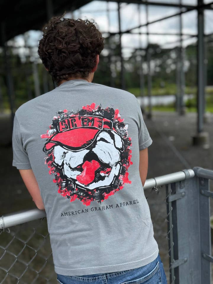 American Graham Apparel - Wholesale Screen Printed T-Shirt - Women's - Sic Em Artisan Bulldog Graphic T-Shirt - American Graham Apparel1