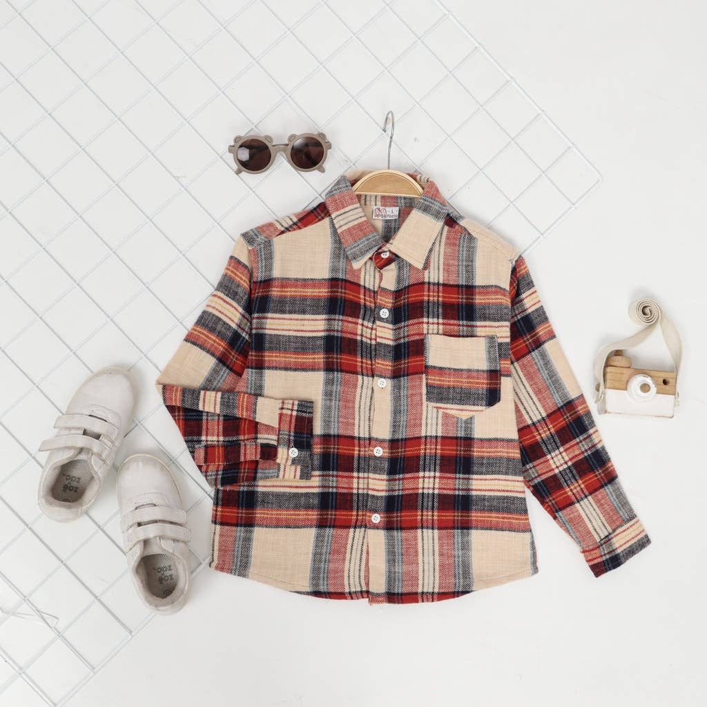 Kleine Tijntje - Wholesale Button Down Shirt - Kids - PEACHBELLO FLANEL7