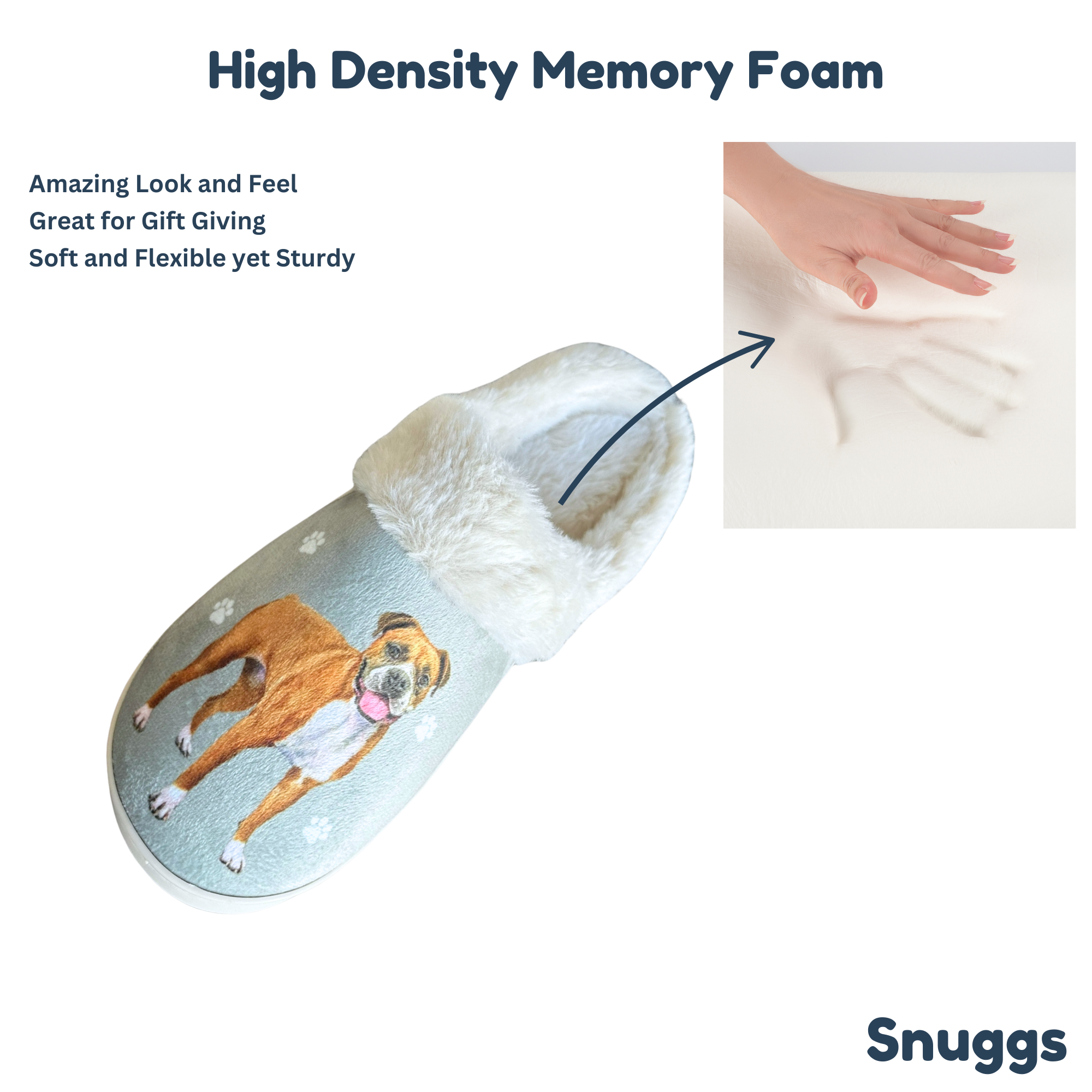 E&S Pets - Wholesale Slippers - Unisex - Boxer Snuggs Slipper - Comfy - Pet lovers2