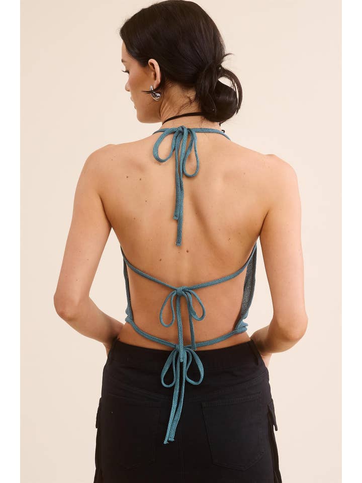 Mimosa - Wholesale Tank Top - Women's - Cowl Neck Open Back Tie Tank Top11