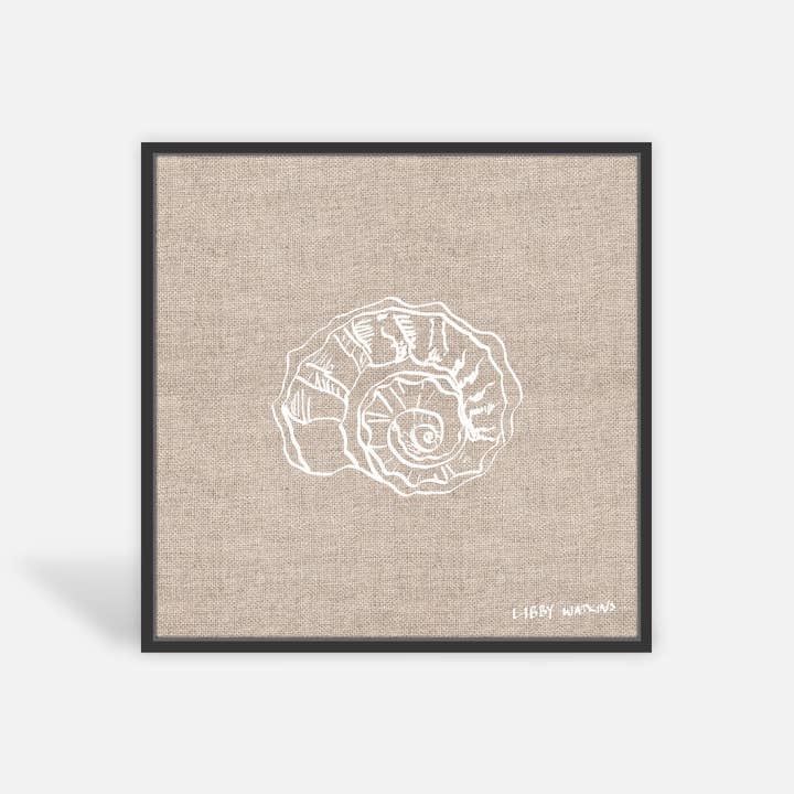 Månen Havsskal Linne Canvastryck för wholesale av Libby Watkins