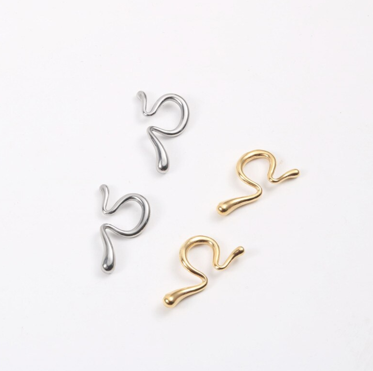 MeloMelo – wholesale Cuff/wrap earrings – S-Shape Cuff Non-Piercing Earrings0