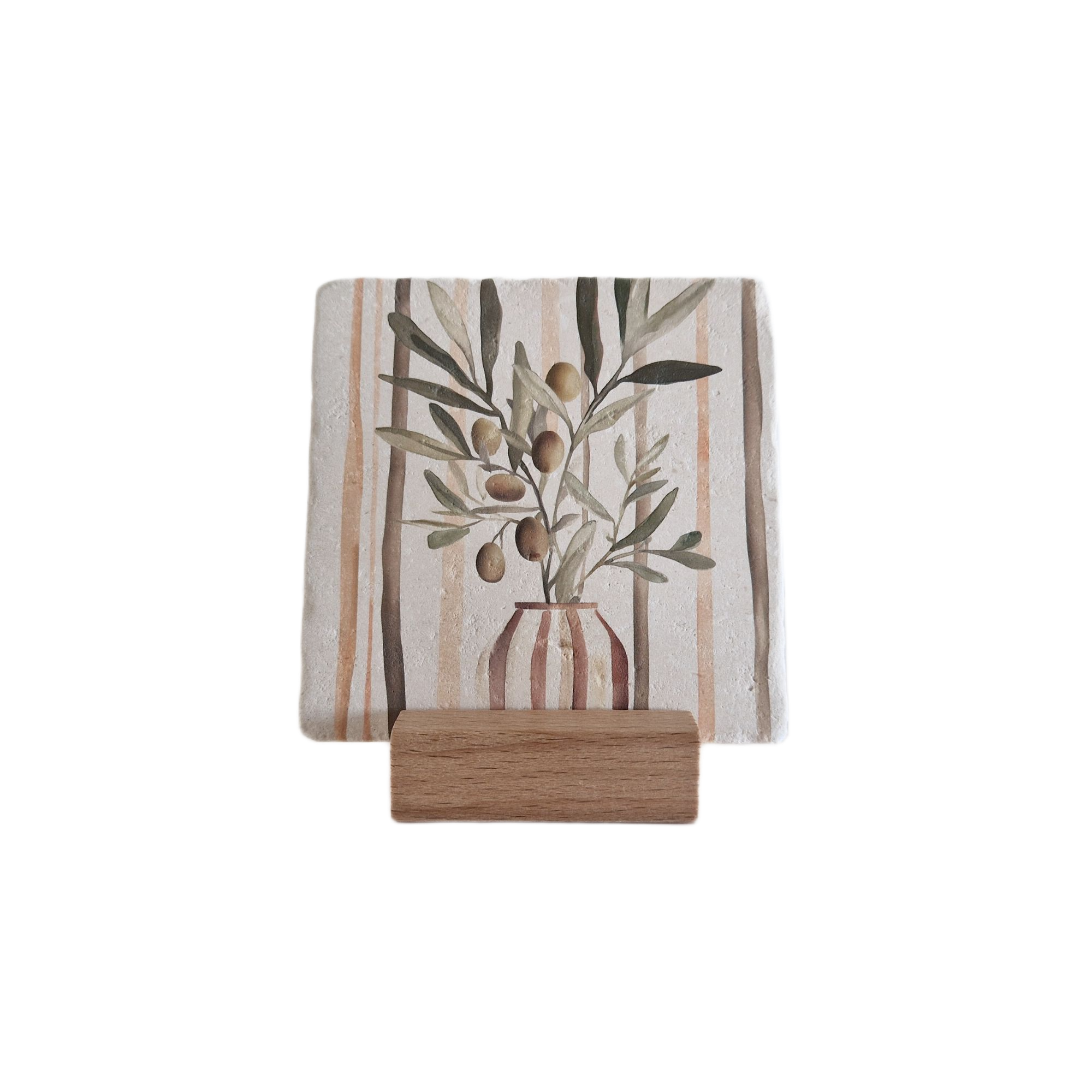 Artige BV - Wholesale Sculpture - Olive branch in vase - natural stone tile1