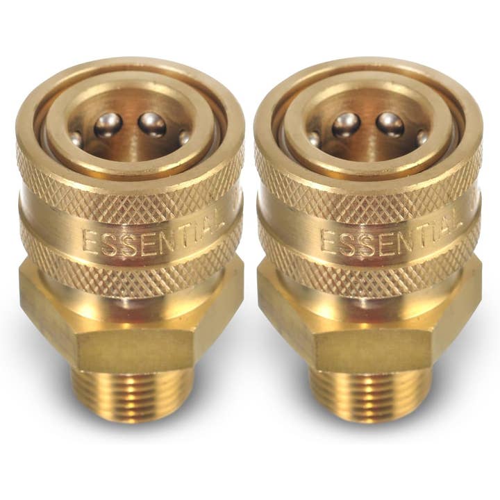 3/8" Brass Quick Connect to Male NPT | 4200 PSI | 2 Pack for wholesale by Essential Washer