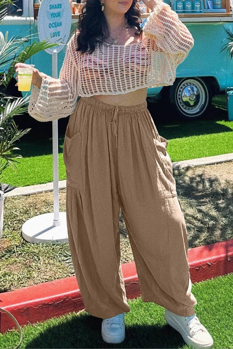 NINEXIS - Wholesale Pants - Women's - CWBLP0709_LOOSE CASUAL COTTON AND LINEN TROUSERS27