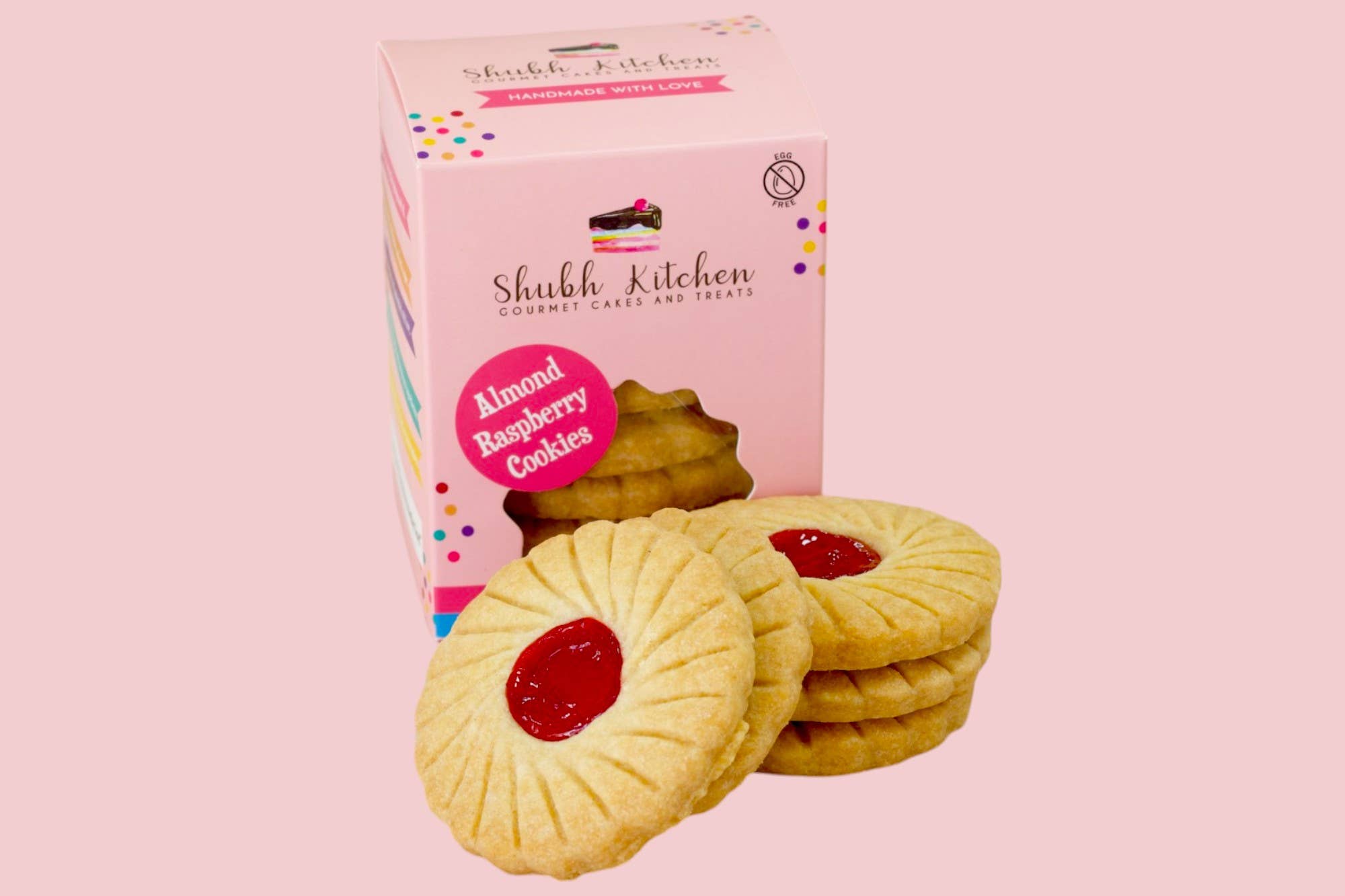 Shubh Kitchen LLC - Wholesale Cookie - Almond Raspberry Cookies