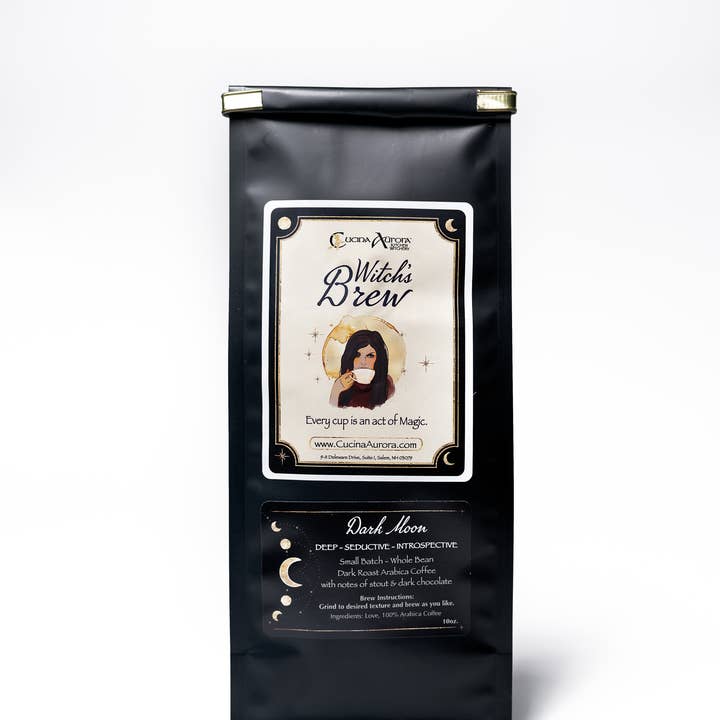 Cucina Aurora Kitchen Witchery - Wholesale Coffee Beans - Witch's Brew Coffee - Dark Moon- Whole Bean 0