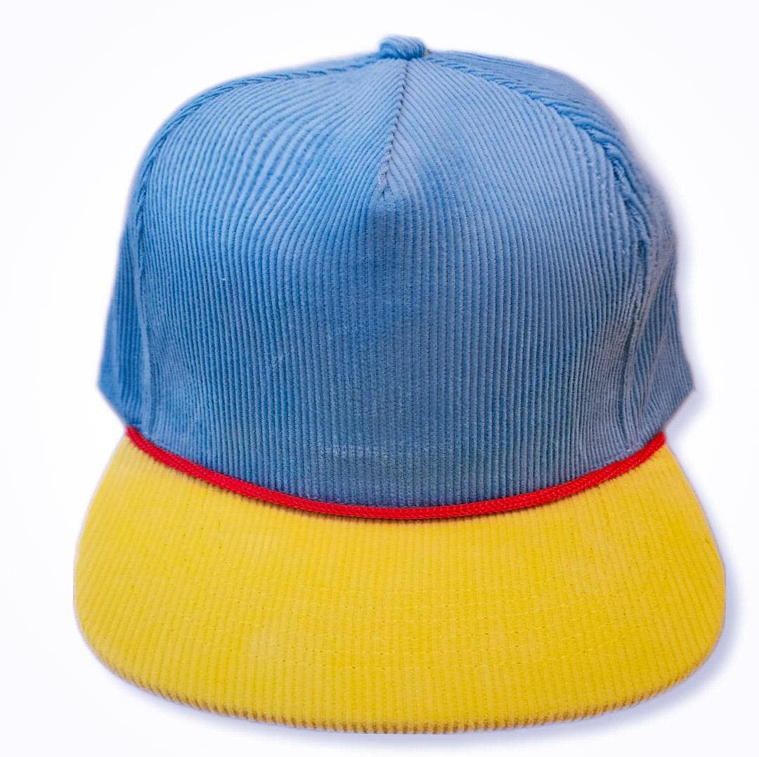 ThatsRad - Wholesale Flat Brim Cap - Unisex - Two Tone Corduroy Rope Snapback Hat 2