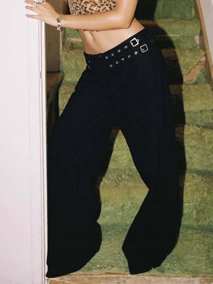 Marayn - Wholesale Pants – Women's - Chic 2025 Streetwear Adjustable Waist Cargo Pants