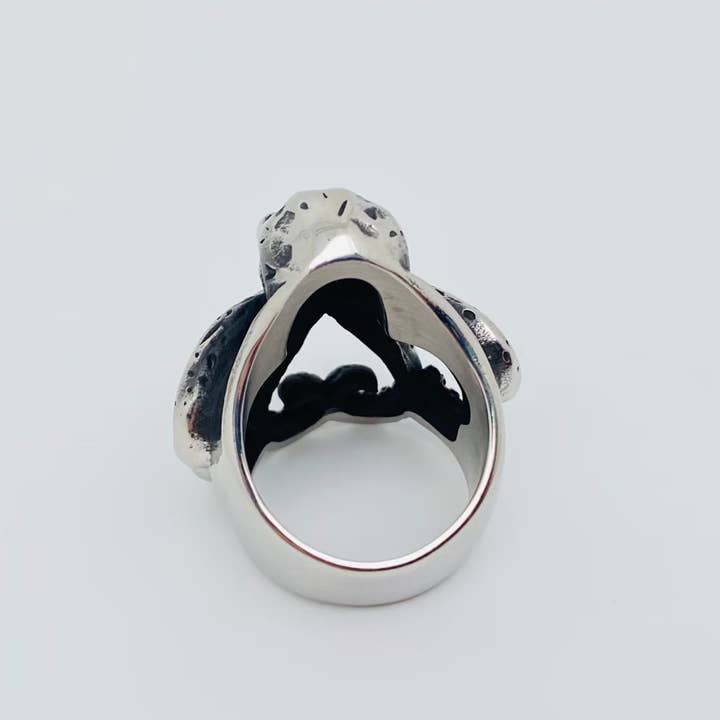 Mio Queena - Wholesale Signet Ring - Punk Style Stainless Steel Skull Octopus Men's Ring - MJ/MR
