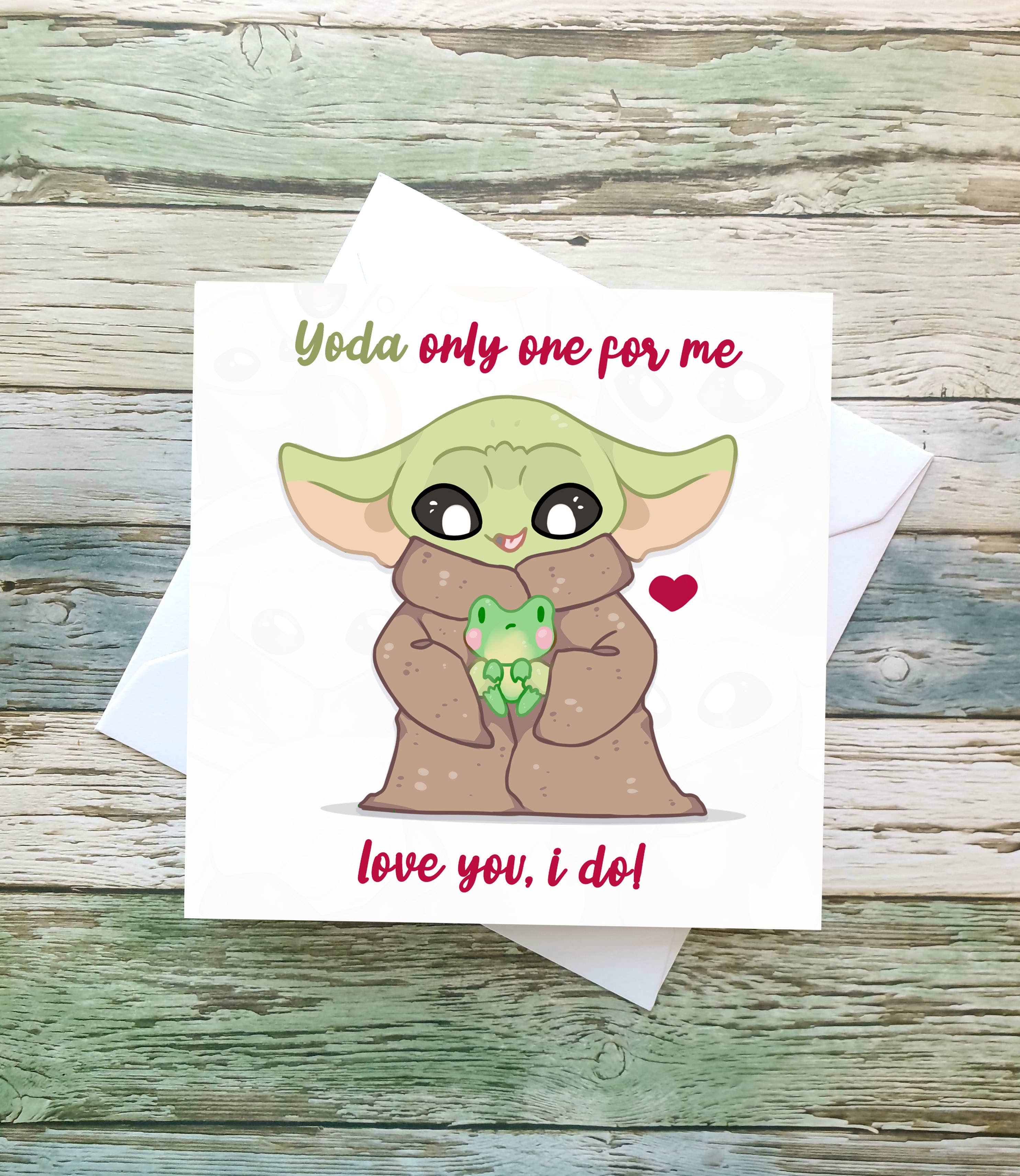 Ellesdoodlebox – wholesale Love card – Green Baby 'Only one for me' Greetings Card0
