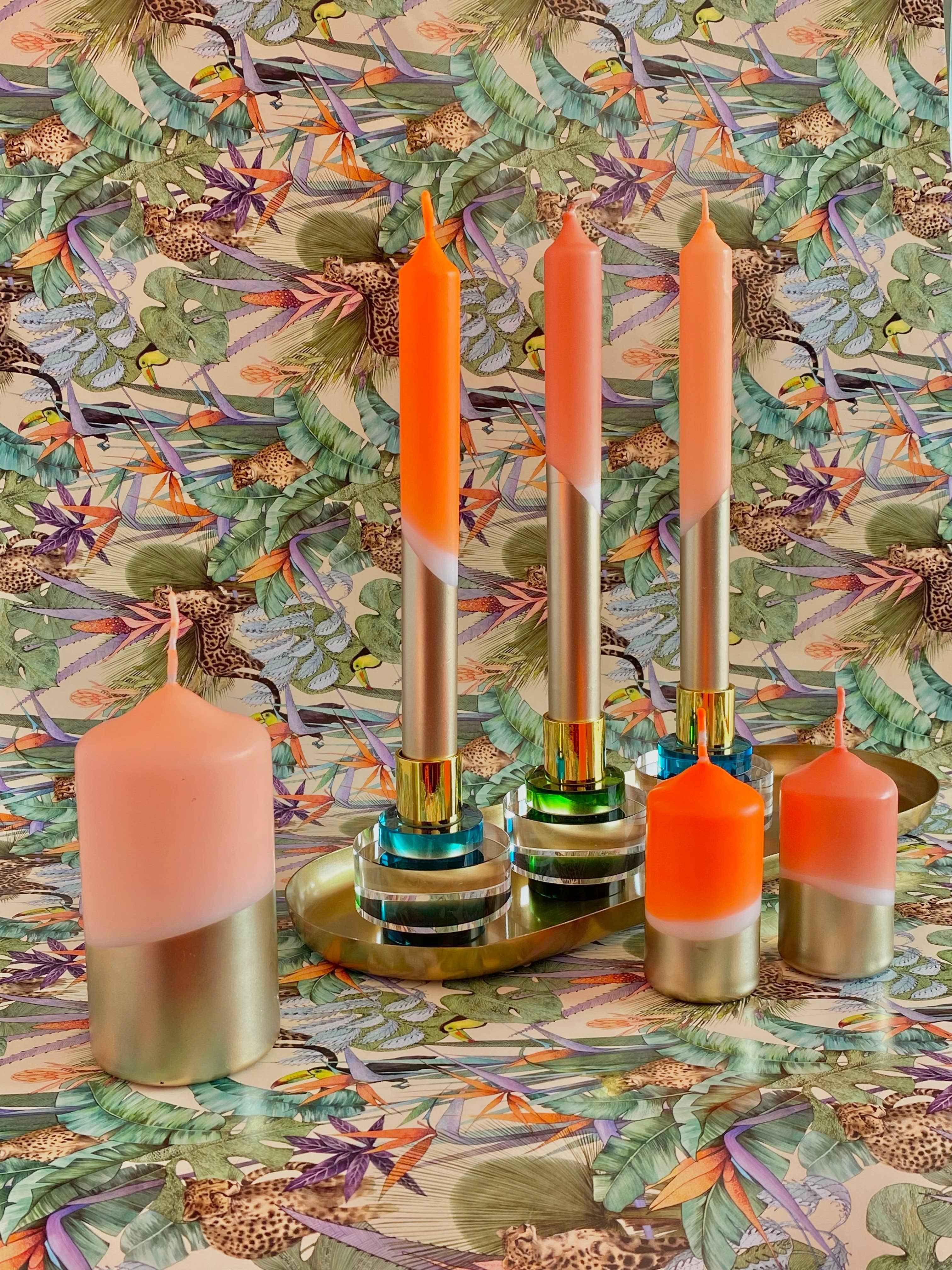 Pink Stories - Wholesale Pillar Candle - Dip Dye Bling Bling * Wake me up when September ends3