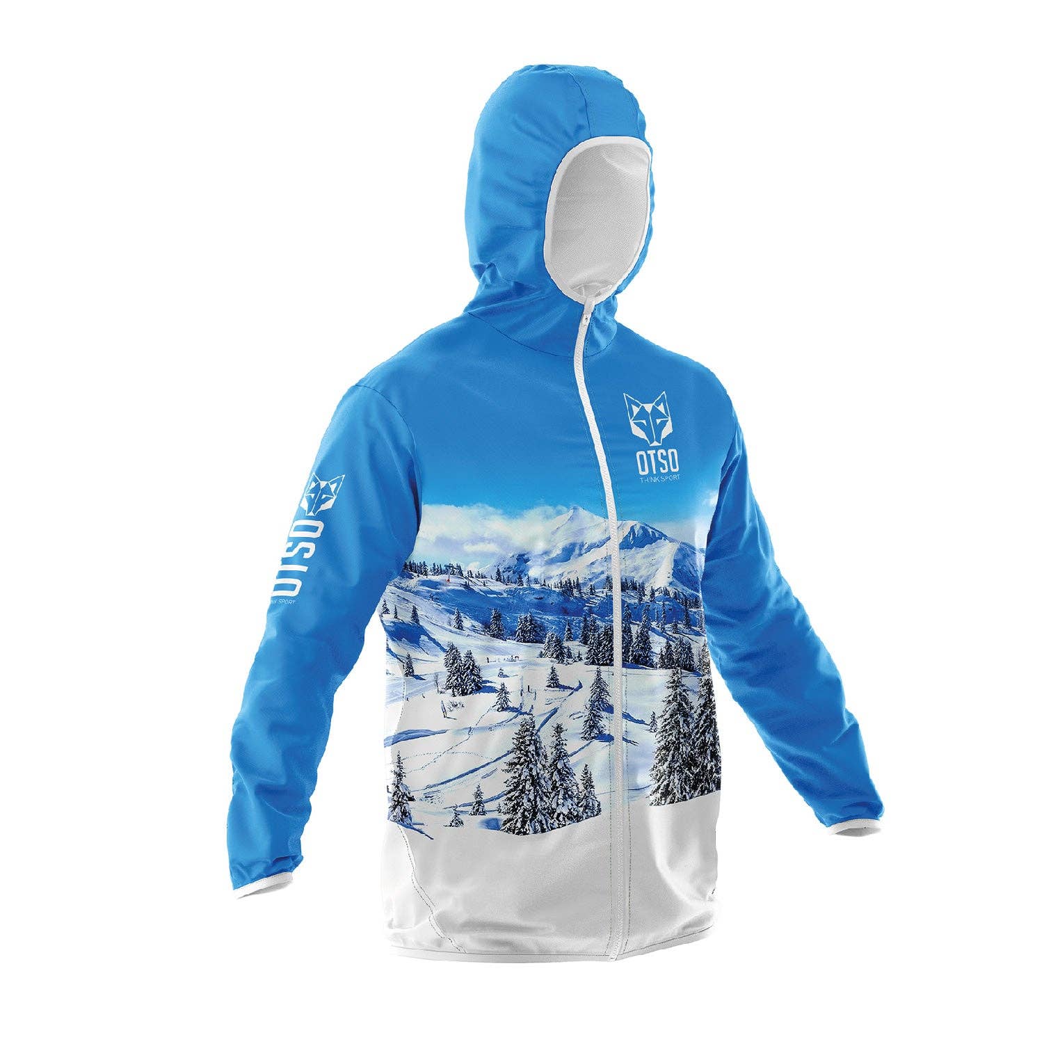 OTSO - Wholesale Trainingsjack - Heren - Unisex hardloopjack - Snow Forest0