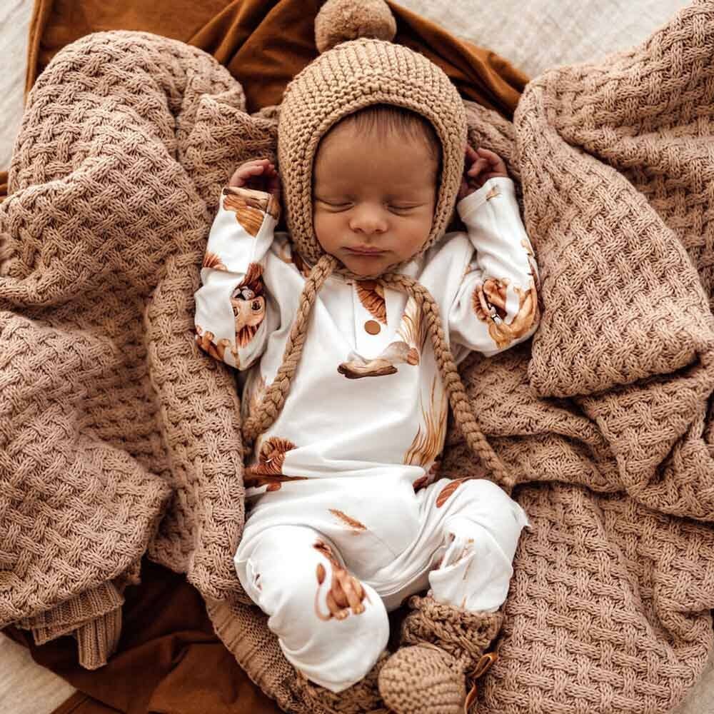 Snuggle Hunny - Wholesale Jumpsuit - Baby - Lion Organic Growsuit2