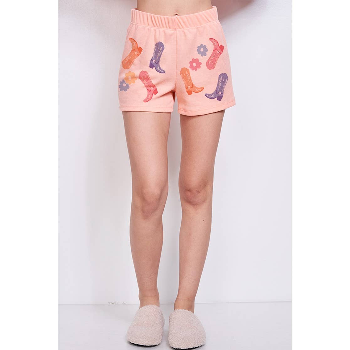 Phil Love – wholesale Lounge set – Women's – Cowgirl boots print lounge short pants set 8