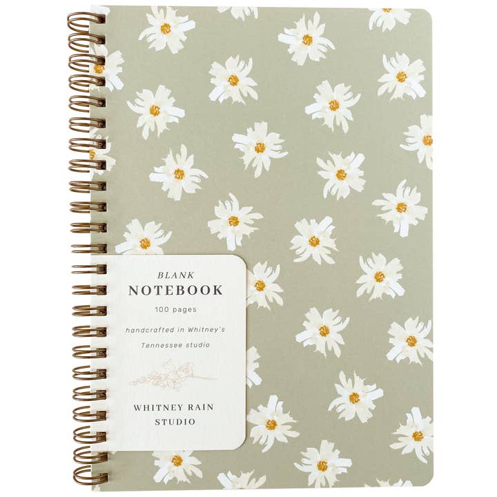 Vintage Daisies Notebook for wholesale by Whitney Rain Studio