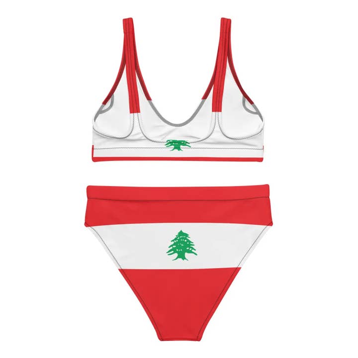 Pixelforma – Biquíni - Mulher por atacado – Fato de banho Bandeira Líbano