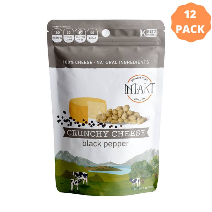 Intakt Crunchy Cheese - Black Pepper flavor for wholesale by Intakt Snacks