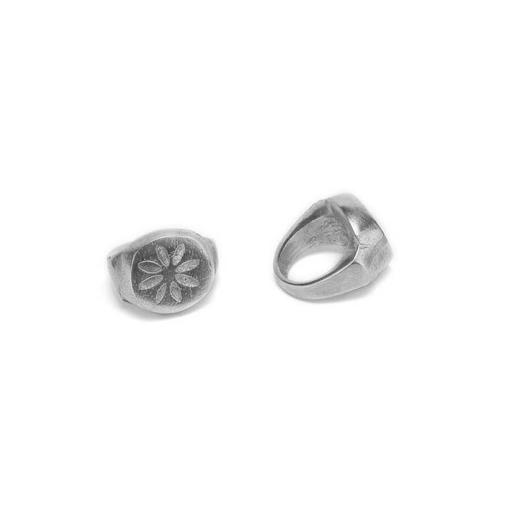 Asterics Recycled Aluminum Signet Ring for wholesale by Trades by Haim Shahar