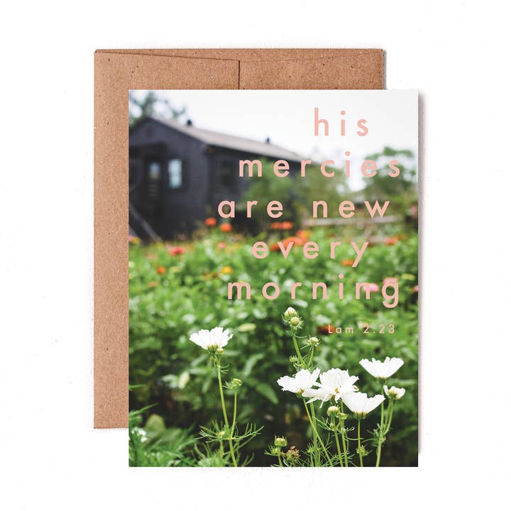 Mercies Every Morning Greeting Card for wholesale by The Pen + Piper