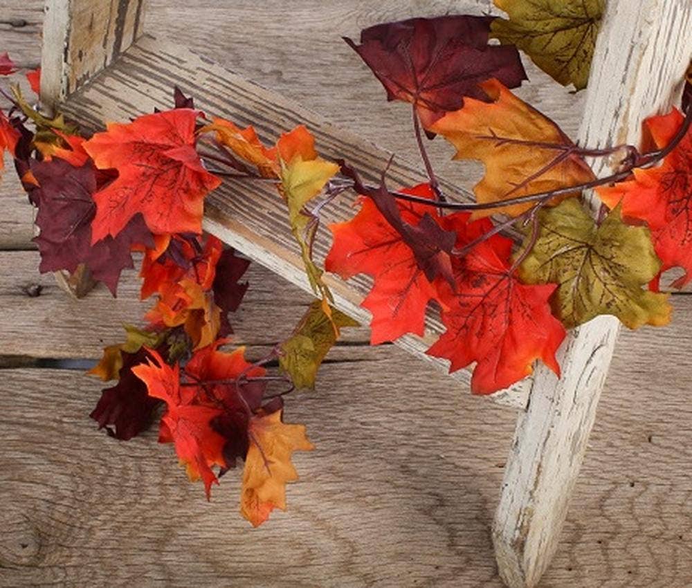 Factory Direct Craft - Wholesale Artificial Flowers - 6' Autumn Maple Leaf Garland 1