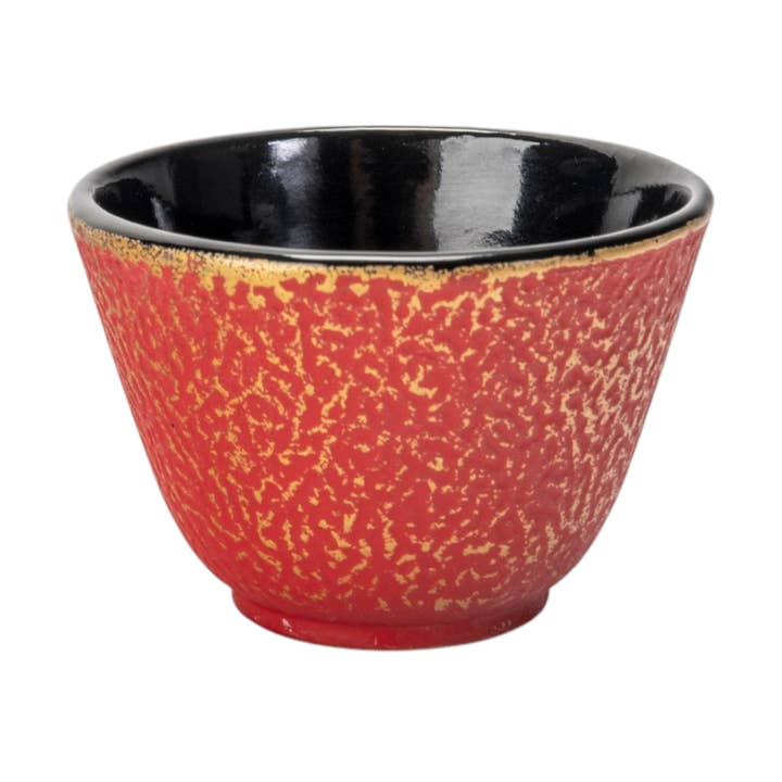3oz Red Cast Iron Tea Cup (1/36) for wholesale by Urban Tokyo