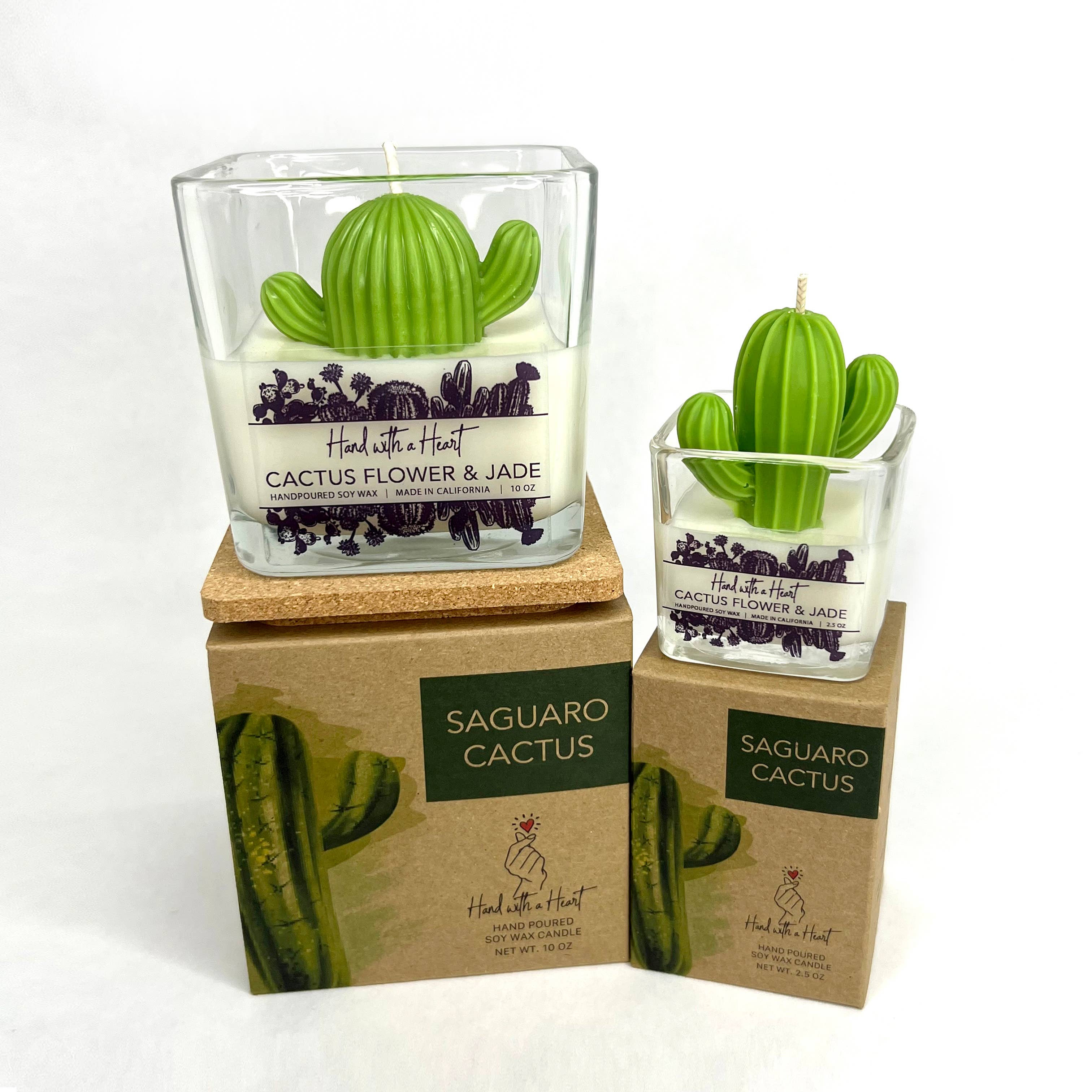 Hand with a Heart - Wholesale Jar/Filled Candle - Cactus flower & Jade Soy Wax Candle6