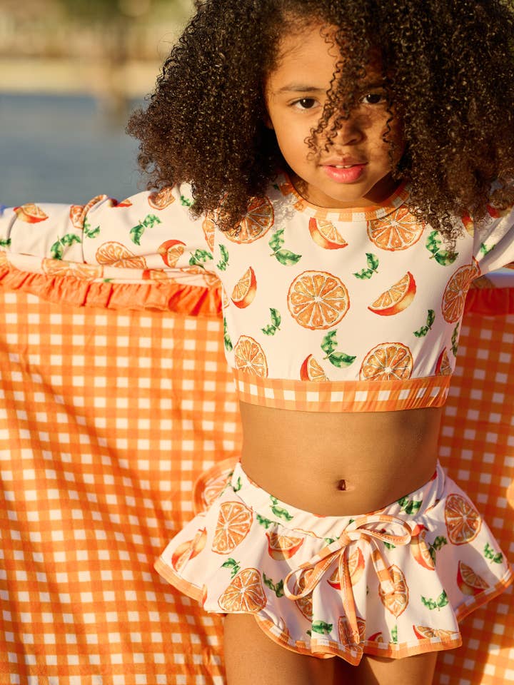 Bikini con gonna - Arancioni per la vendita all'ingrosso da parte di Sugar Bee Clothing