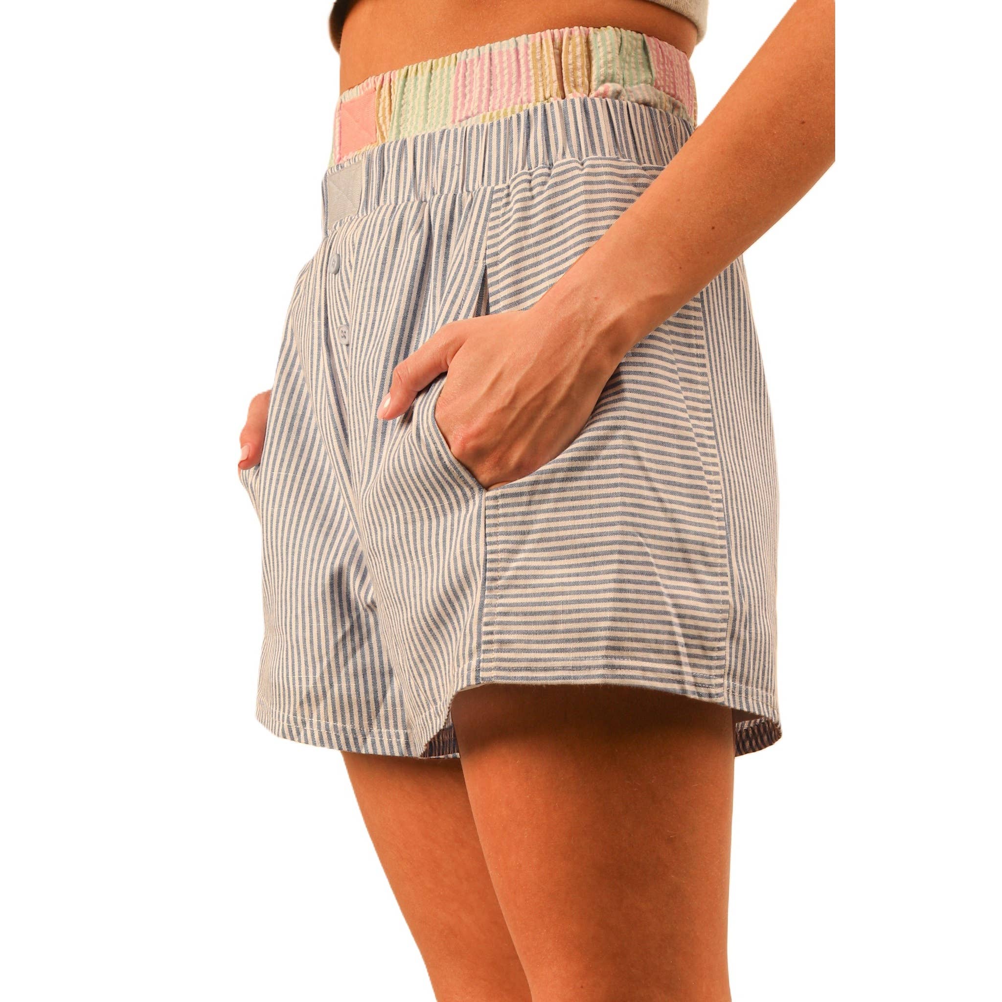 Apolline - Wholesale Shorts - Women's - Striped and Checker Boxer Shorts15