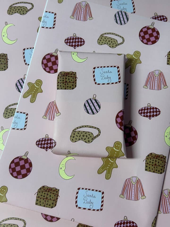 Santa Baby wrapping paper ❄️ for wholesale by Nany Craft Shop
