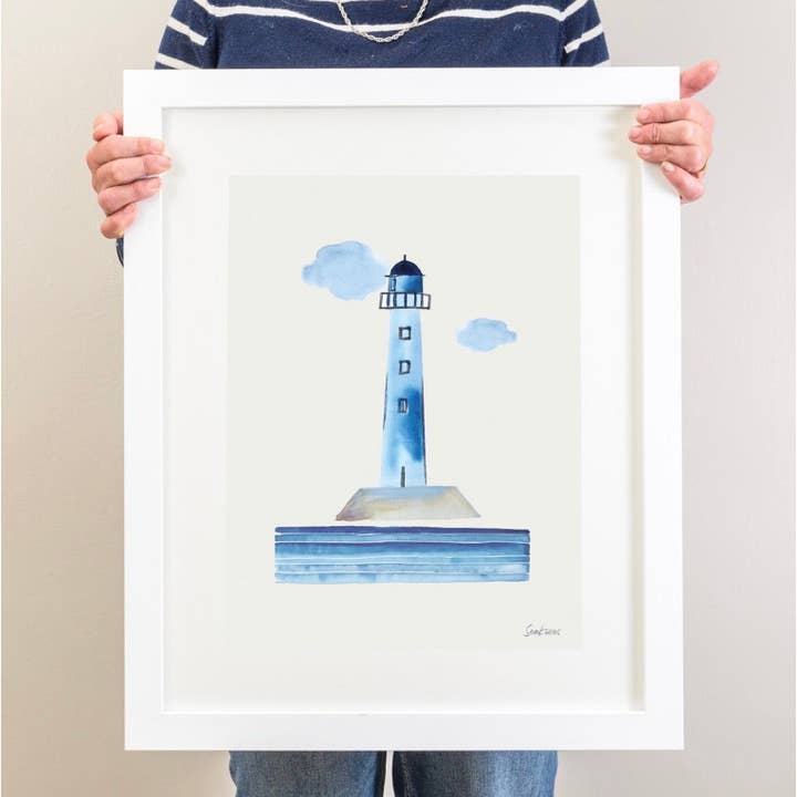 Lighthouse Watercolour Print for wholesale by SeaKisses