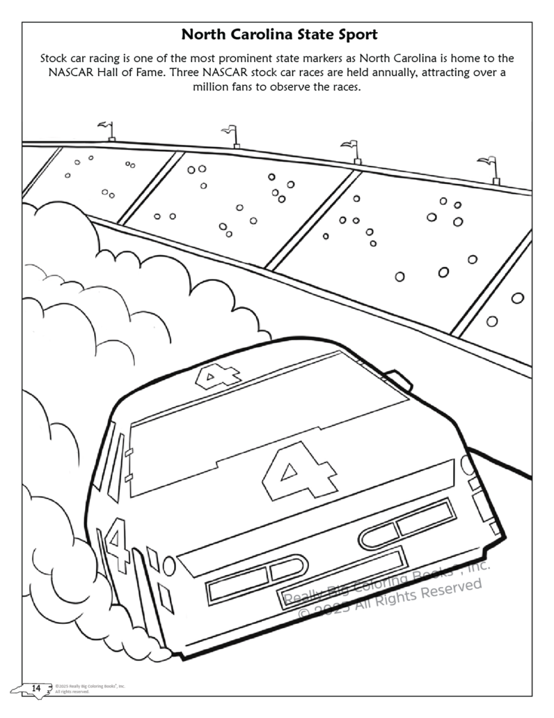 Really Big Coloring Books | ColoringBook.com - Vendita all'ingrosso Libro da colorare e attività - Bambini e neonati - Libro da colorare dello Stato della Carolina del Nord 8,5 x 112