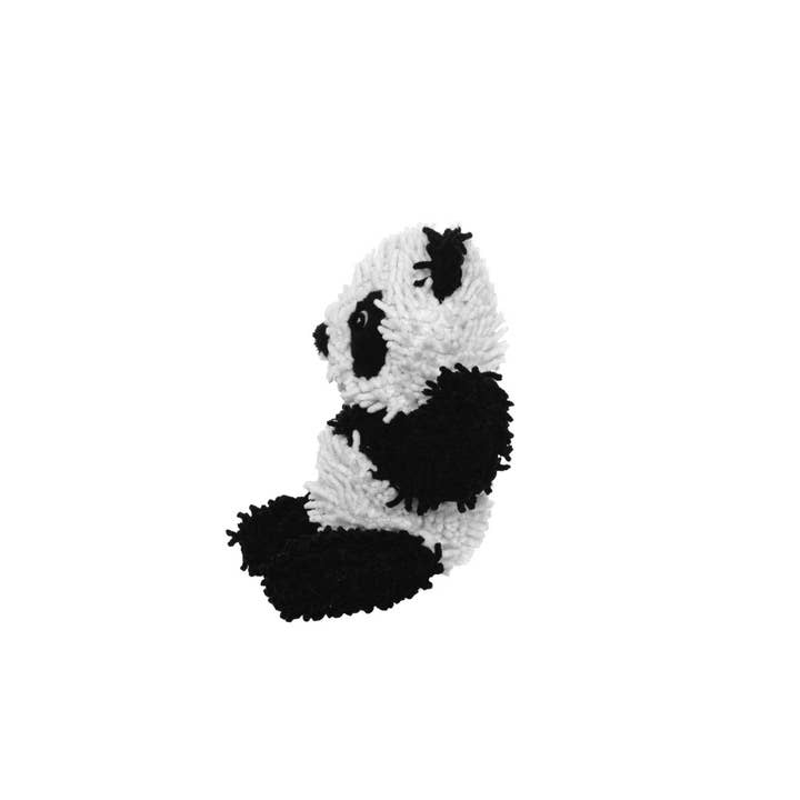 Tuffy Dog Toys - VIP Products - Vente Jouet couineur – chien - Jouet pour chien Mighty Jr en microfibre Panda, durable et couinant1