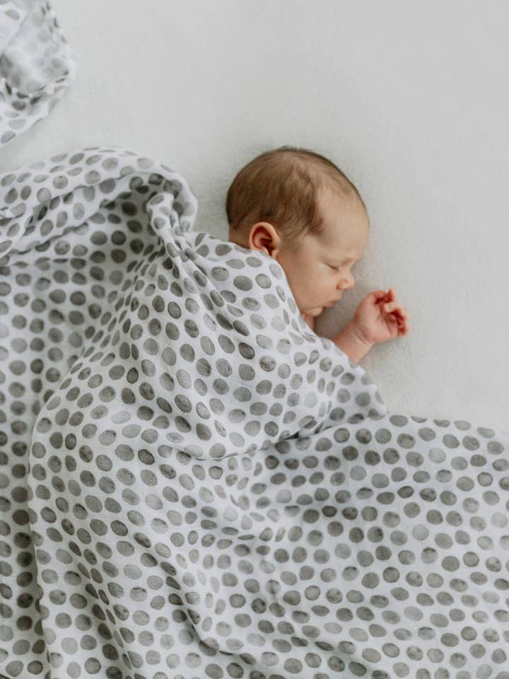 Essential Cotton Blanket - Raindrops for wholesale by baby luno