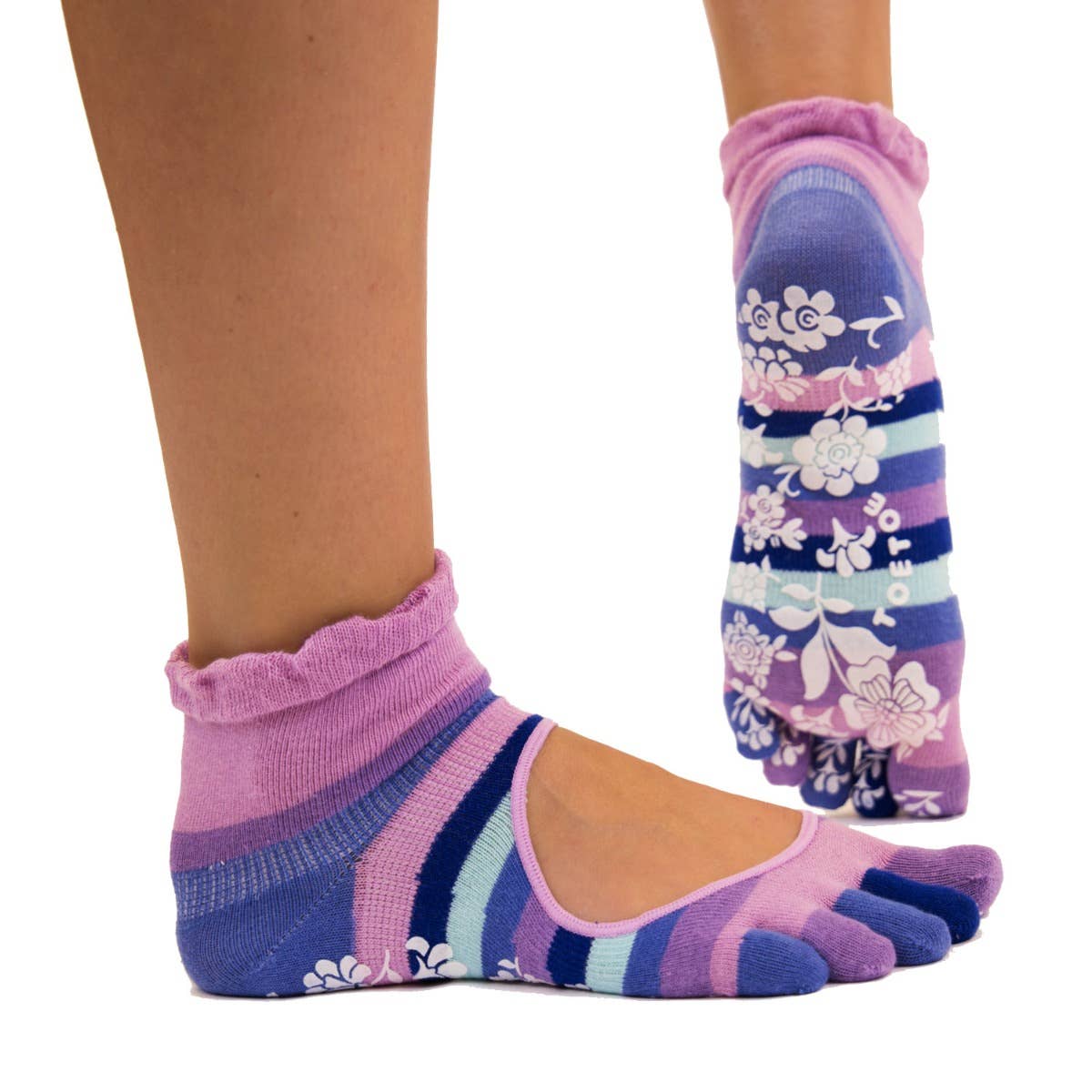 TOETOE - Wholesale Socks - Unisex - Yoga&Pilates - Anti-Slip Serene Ankle - Toe Socks13