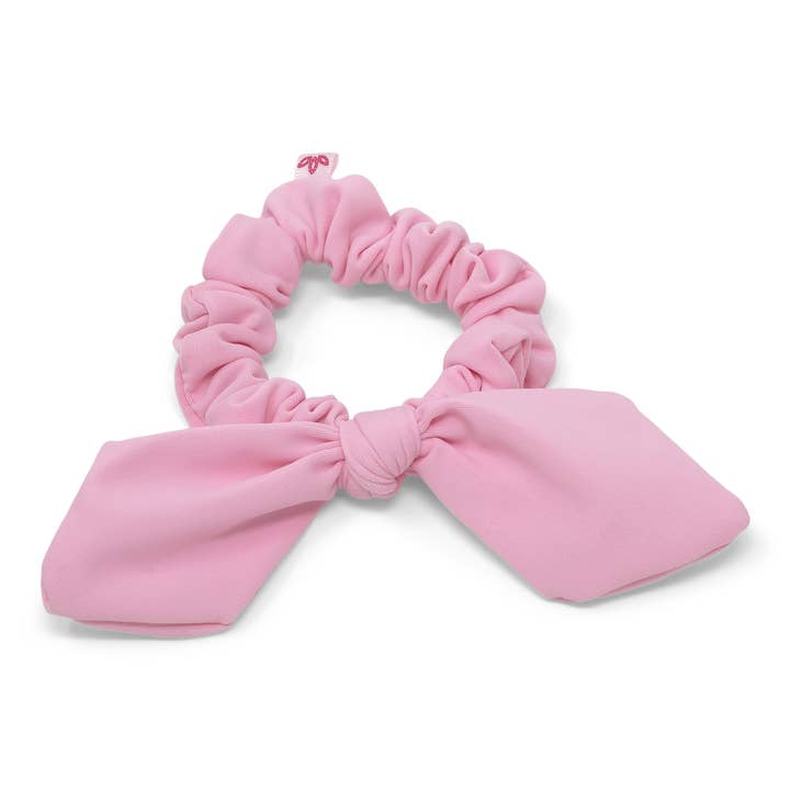 Sakura Pink Neoprene Bow Scrunchie for wholesale by La Bella