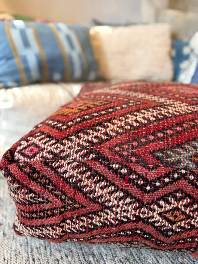 NOMAD BY LIV - Wholesale Floor Pillow - Vintage Kilim Floor cushions, Upcycled, Colorfull, wool6