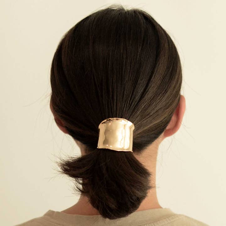 nar'sha - Vente Pince à cheveux – femme - Bracelet métal pour queue de cheval avec tige | Or4