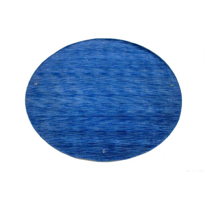 Blue 6x6 Modern Solid Round Rug | Oriental Natural 5'9x5'9 A for wholesale by Magic Rugs Inc.
