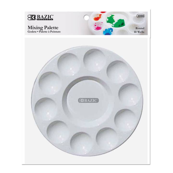 Luna Office Supply - Everyday Essential – wholesale Palette/mixing tray – Round 10-Mixing Palette Paint1