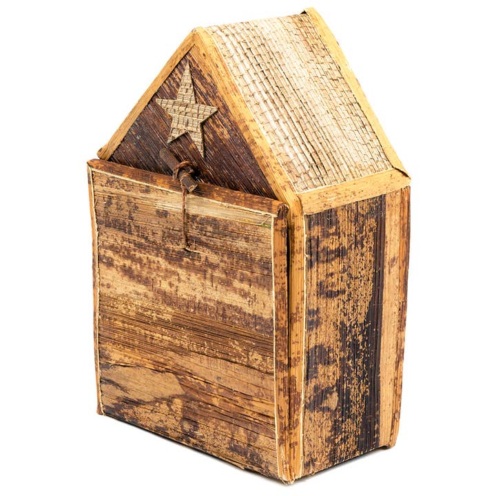 African Modern - Wholesale Nativity Scene Decor - Banana Fiber Single Door Stable Nativity4