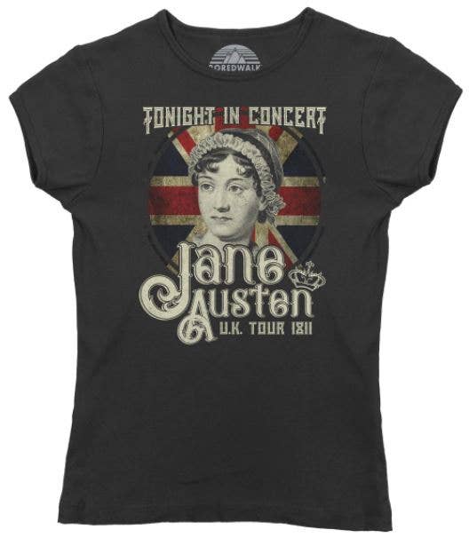 Boredwalk - Wholesale Screen Printed T-Shirt - Women's - Women's Jane Austen Rock & Roll UK Tour T-Shirt0