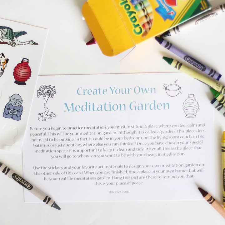 Surprise Inside Art - Wholesale Coloring & Activity Book - Kids & Baby - Create Your Own Meditation Garden: Stickers and Coloring Set3