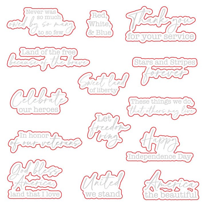 Because Of The Brave - Honey Cut for wholesale by Honey Bee Stamps