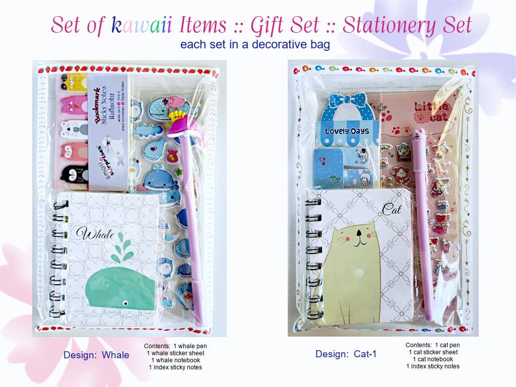 Small Surprises - Wholesale Stationery/Notecard Set - 4pc- cute Stationery Sets kawaii Giftset for girls1