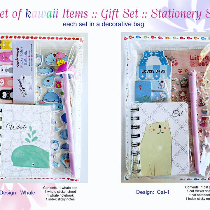 Especially Selected Trading eK - Wholesale Stationery/Notecard Set - 4pc- cute Stationery Sets kawaii Giftset for girls1